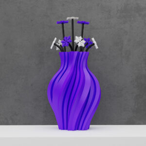 Snowflake Vase with Fillers