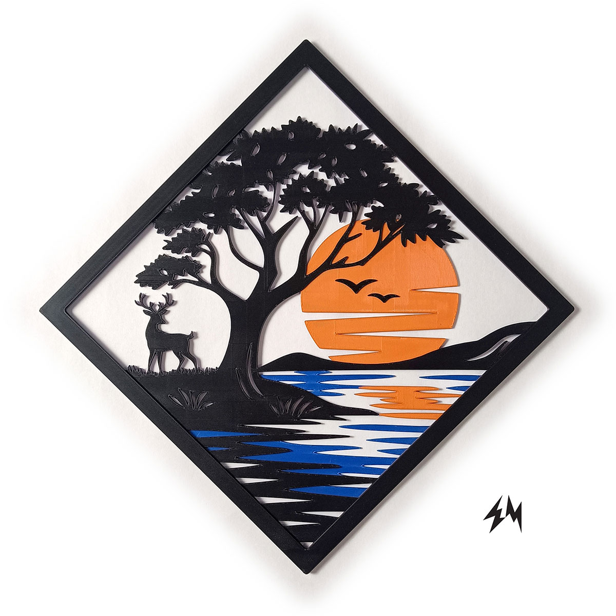 Modern 4-Piece Geometric Nature Wall Art - Image 2