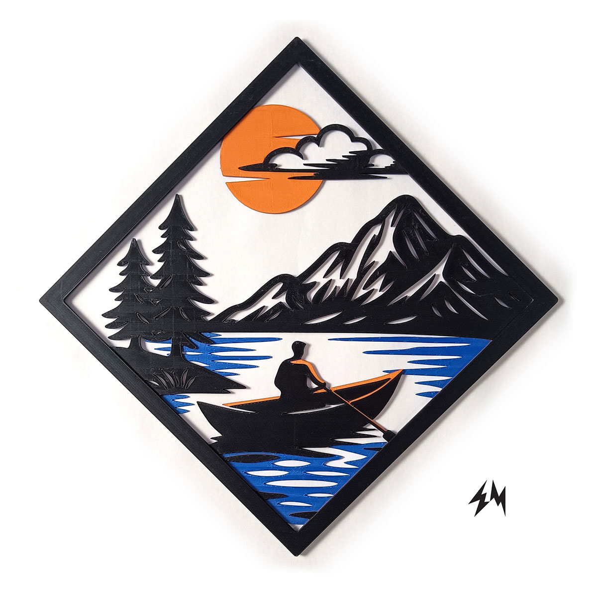 Modern 4-Piece Geometric Nature Wall Art - Image 5